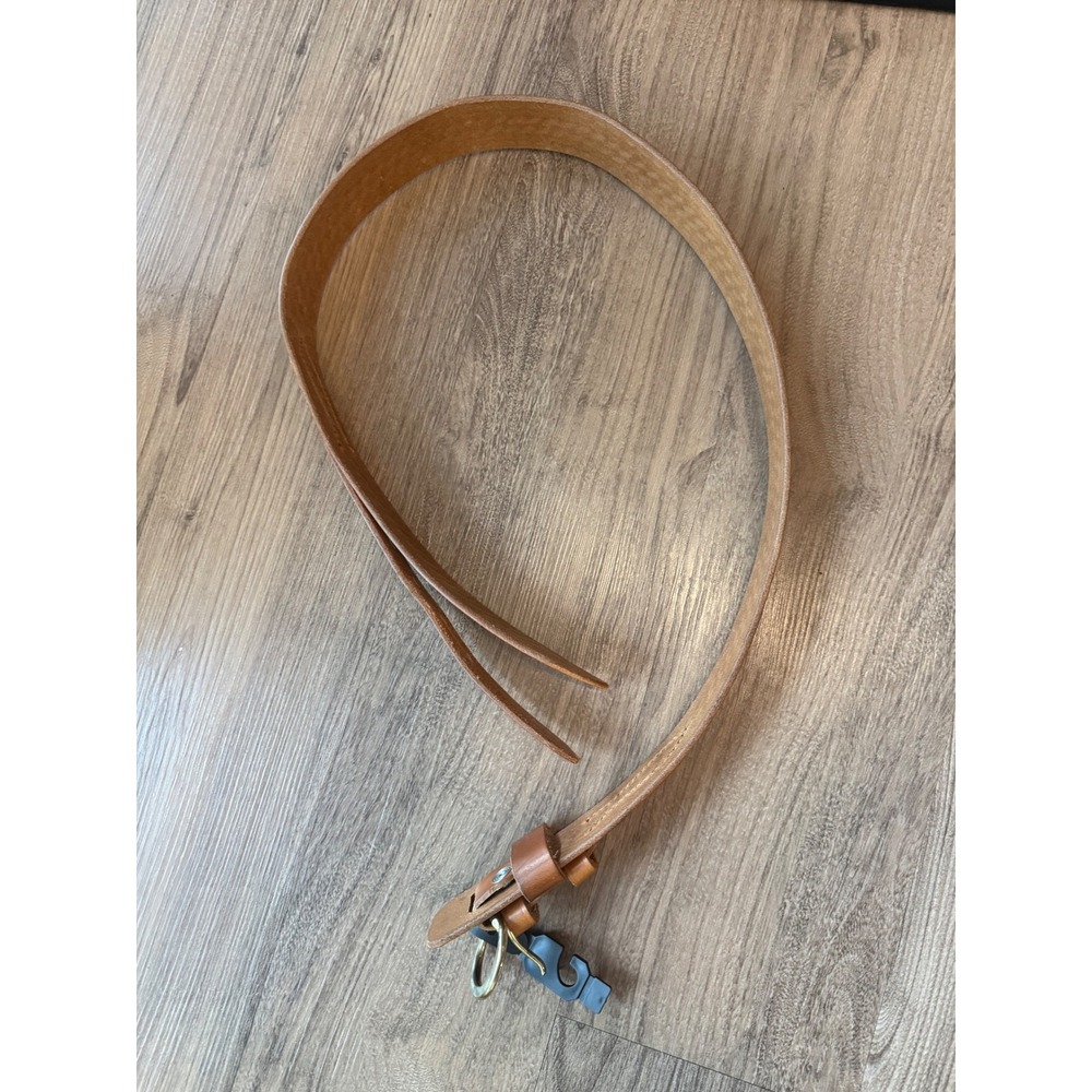Bianchi B4 Rangler Tan Basketweave Leather Belt Solid Brass Buckle Size 36 Mens - Picture 11 of 13